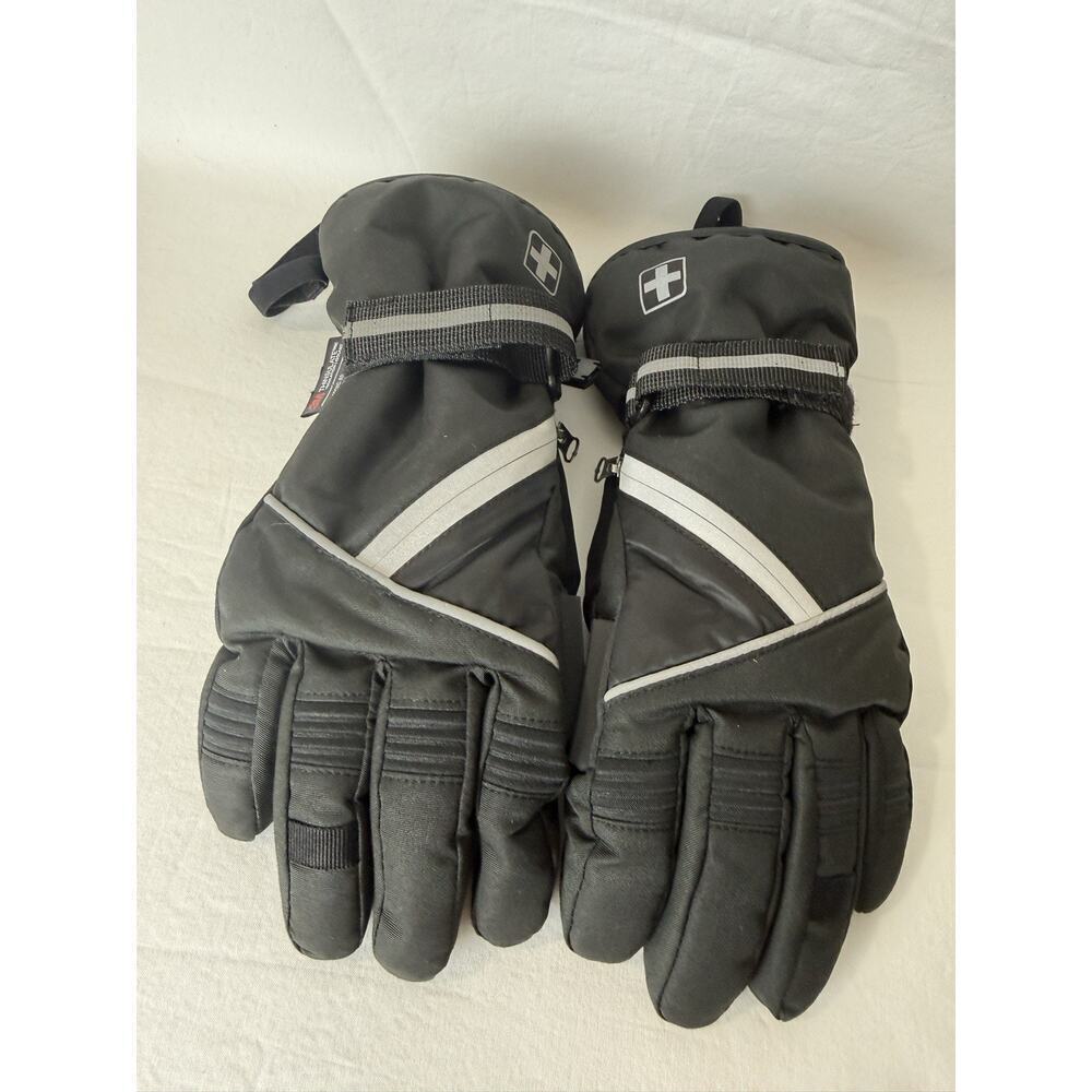 Swiss Tech Women’s Winter Ski Gloves Size S Black Thinsulate Insulated